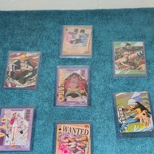 One Piece Anime Trading Cards (7) Sleeved New